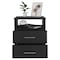 Tuhome Napoles Nightstand, Superior Top, Two Drawers, One Shelf, Black MLW4760 - alternate 5
